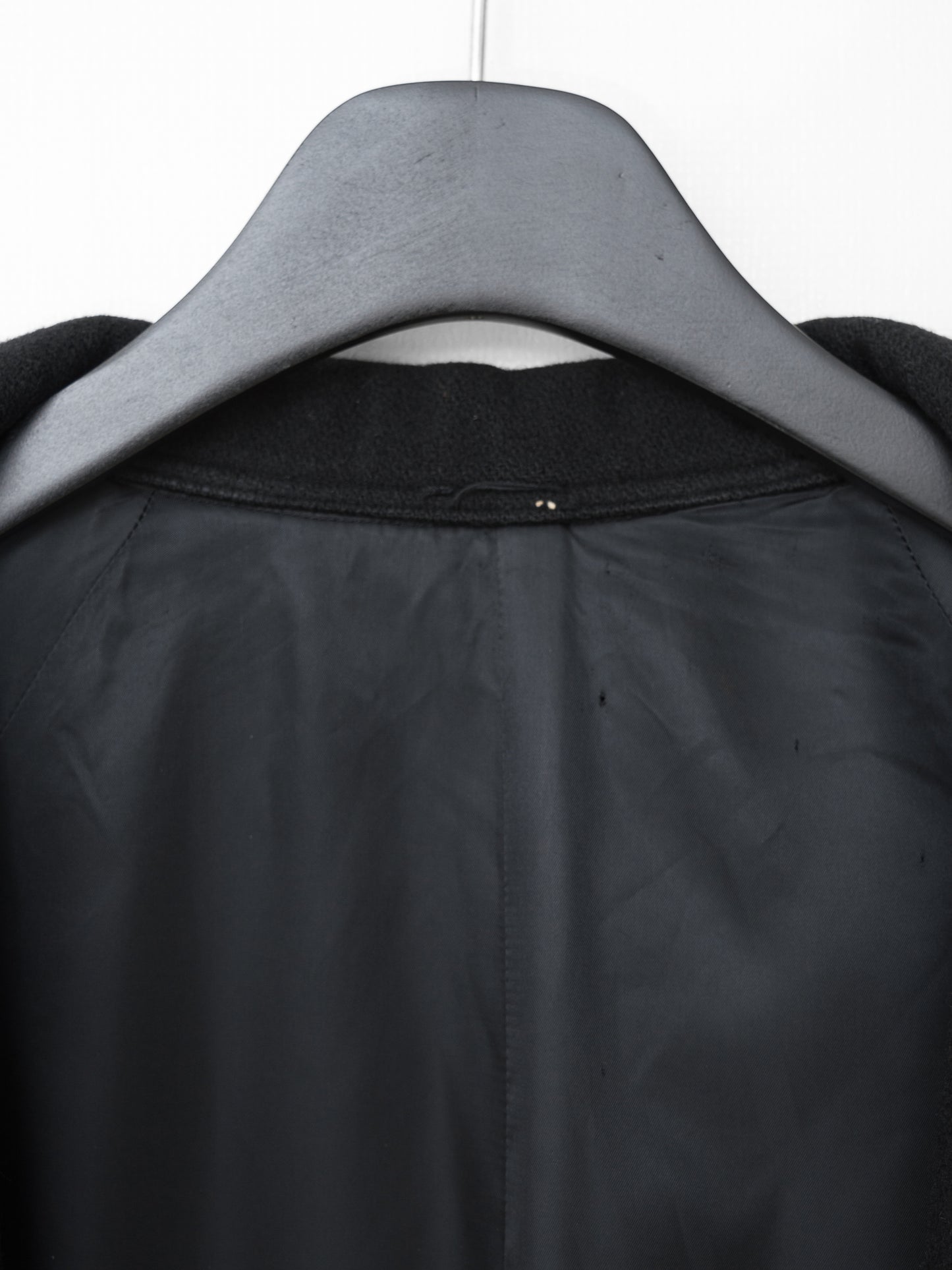 raglan mac coat black ∙ melton wool nylon ∙ medium