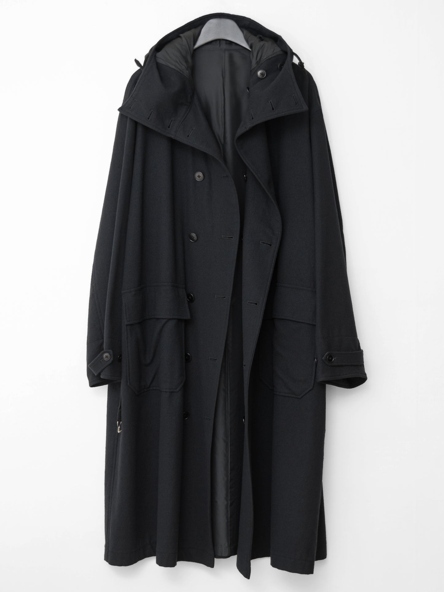 mountain parka black ∙ melton wool ∙ medium