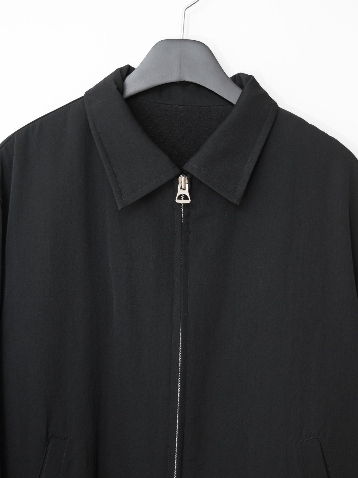 Zip Front Blouson Black