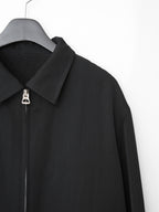 Zip Front Blouson Black
