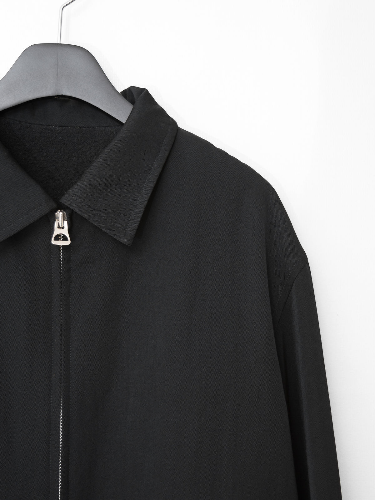 Zip Front Blouson Black