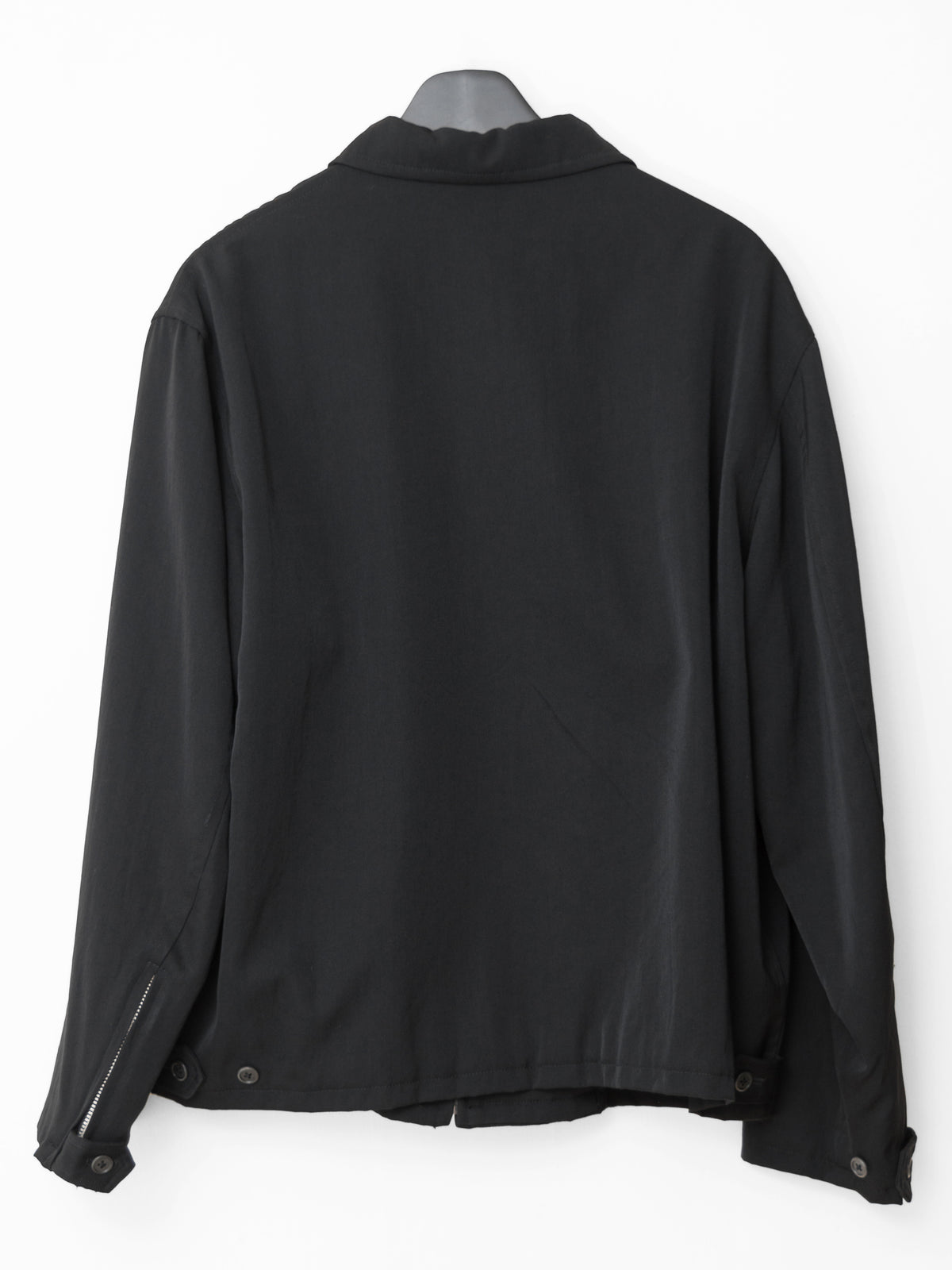 Zip Front Blouson Black