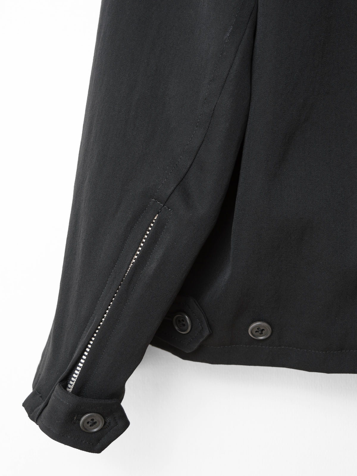 Zip Front Blouson Black
