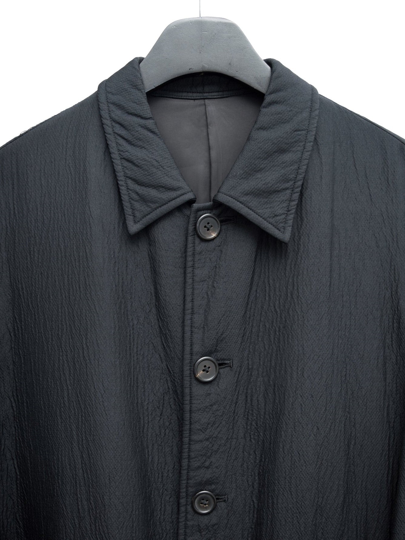 mid length jacket black ∙ silk wool nylon ∙ medium