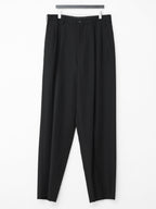 Double Pleat Trousers Black