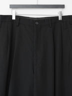 Double Pleat Trousers Black