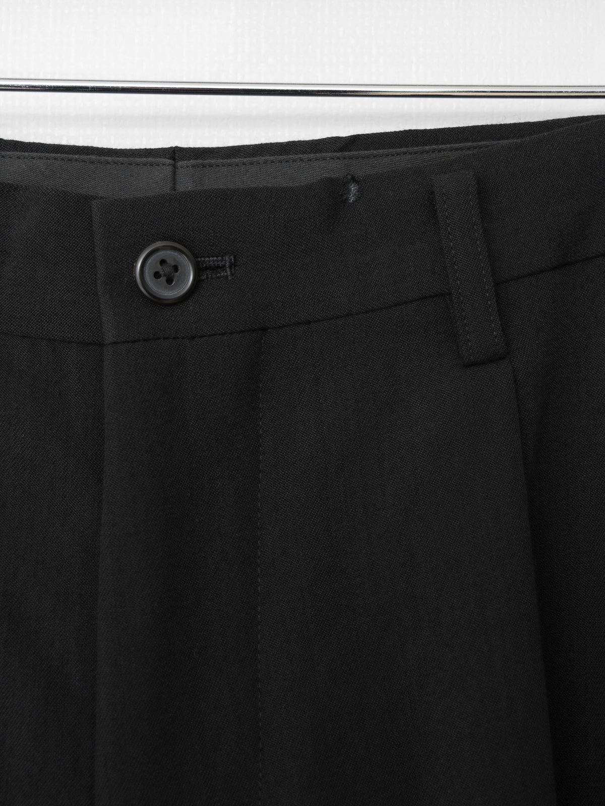 Double Pleat Trousers Black