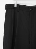 Double Pleat Trousers Black