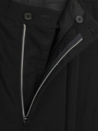 Double Pleat Trousers Black