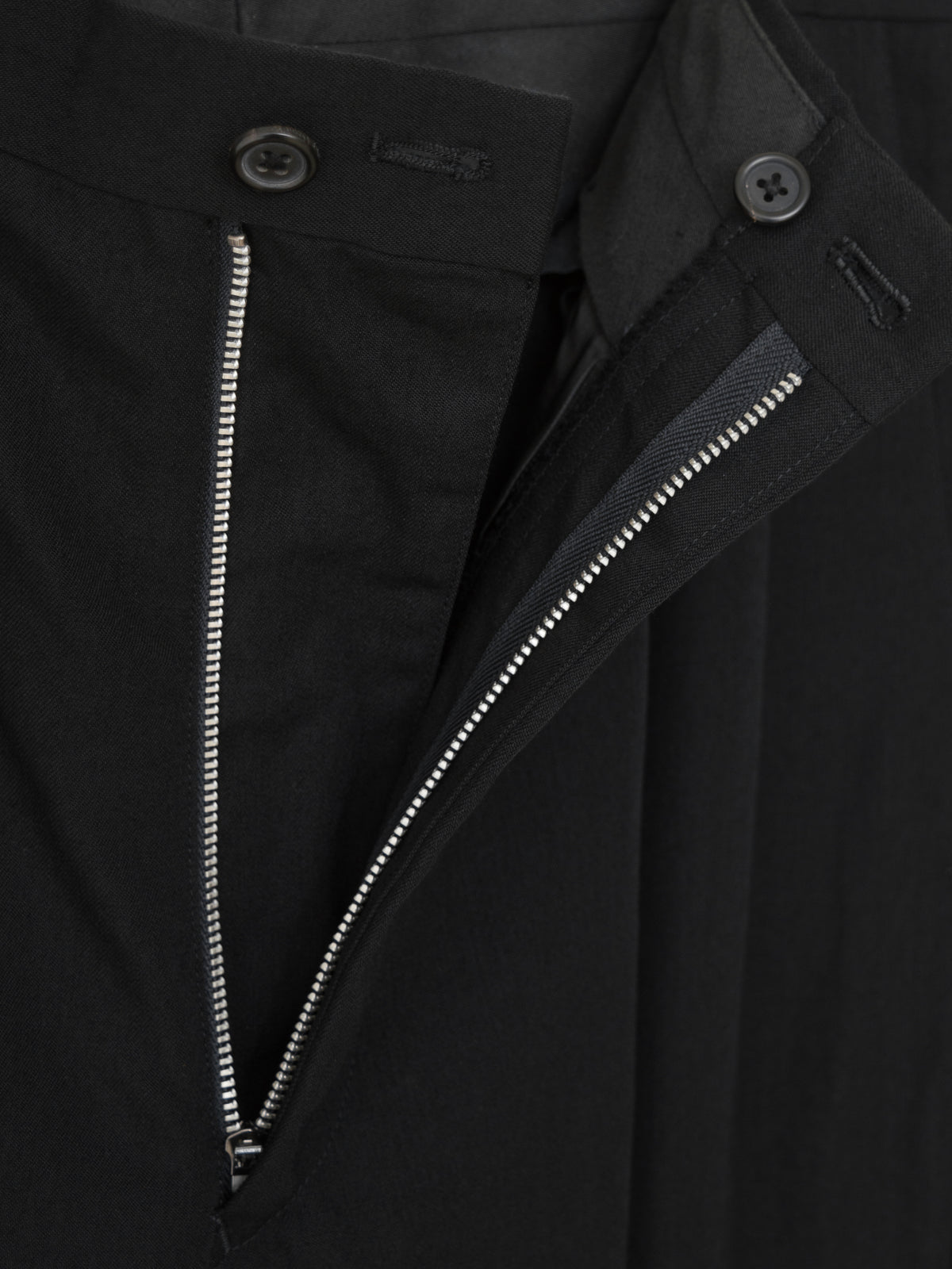 Double Pleat Trousers Black