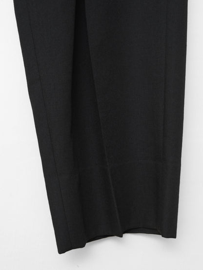 double pleat trousers black ∙ wool gabardine ∙ large