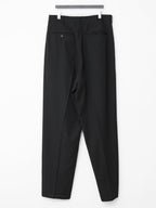 Double Pleat Trousers Black