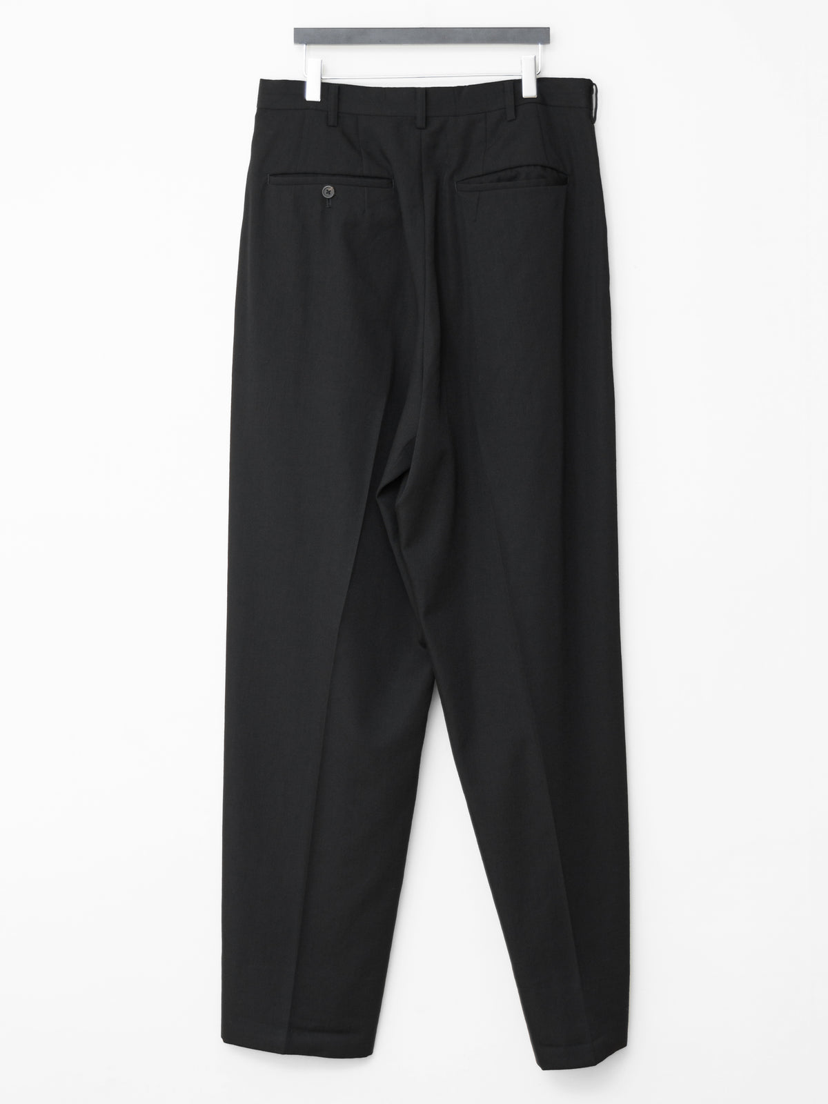 Double Pleat Trousers Black