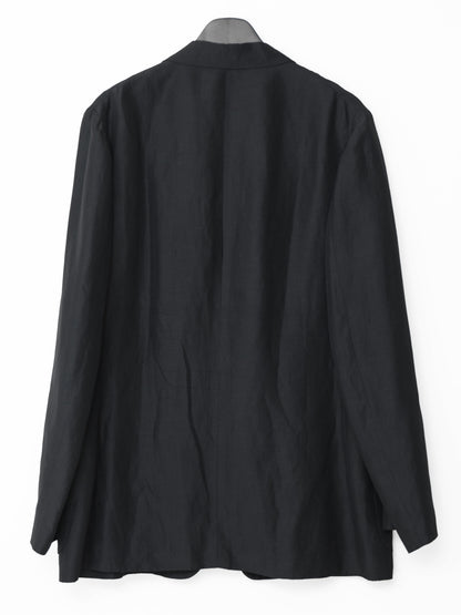s/s 03 tailored jacket black ∙ silk ramie ∙ small