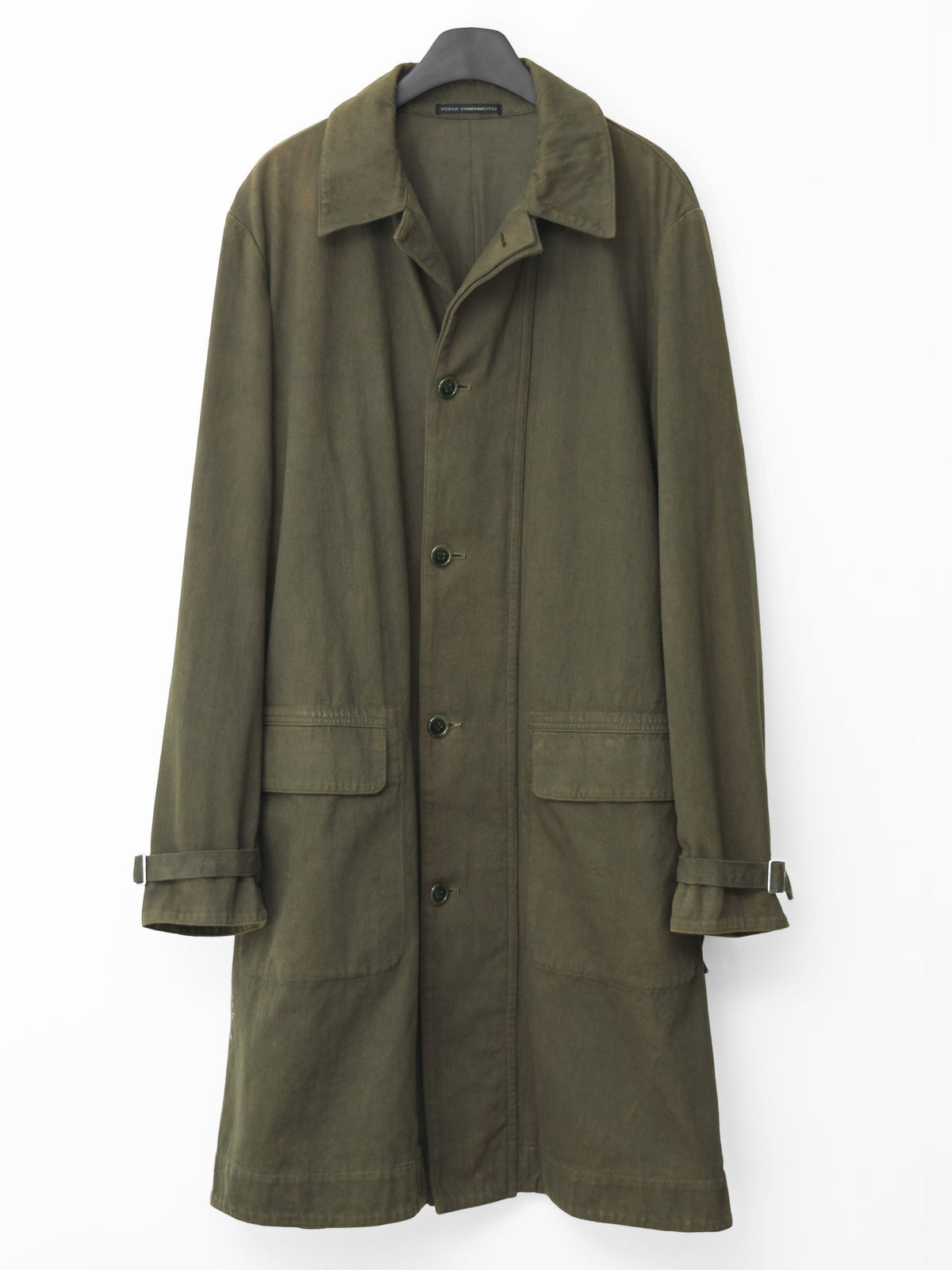 A/W 03 Garment Dyed Motorcycle Coat Olive Drab