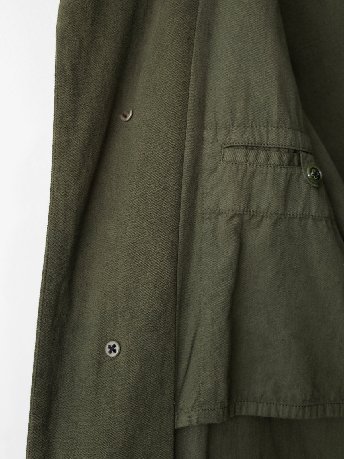 A/W 03 Garment Dyed Motorcycle Coat Olive Drab