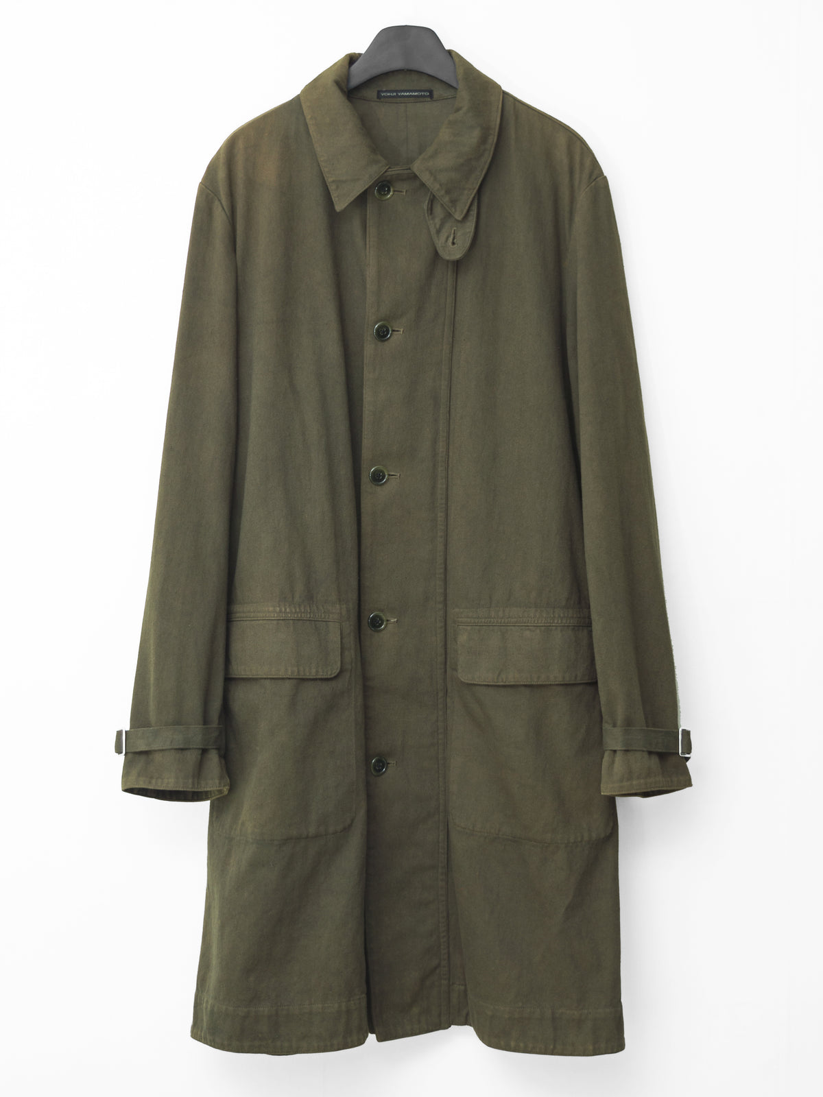 A/W 03 Garment Dyed Motorcycle Coat Olive Drab