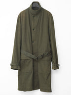A/W 03 Garment Dyed Motorcycle Coat Olive Drab
