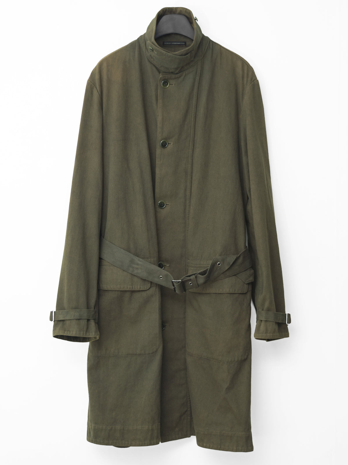 A/W 03 Garment Dyed Motorcycle Coat Olive Drab