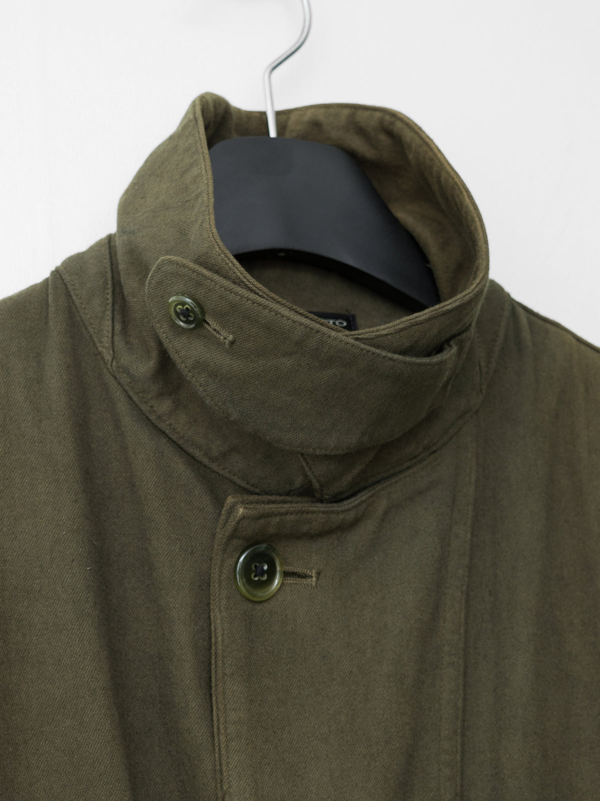 A/W 03 Garment Dyed Motorcycle Coat Olive Drab