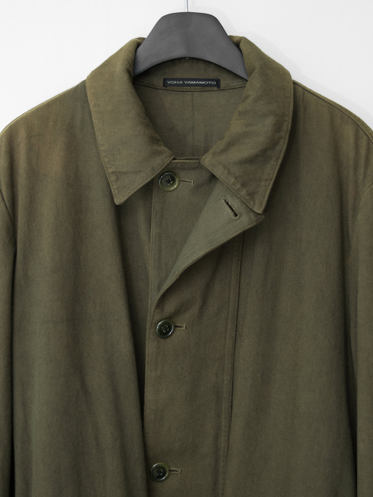A/W 03 Garment Dyed Motorcycle Coat Olive Drab