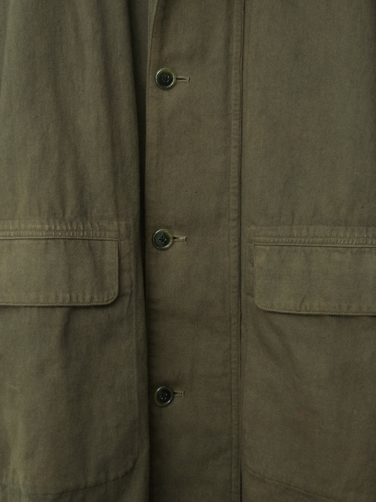A/W 03 Garment Dyed Motorcycle Coat Olive Drab