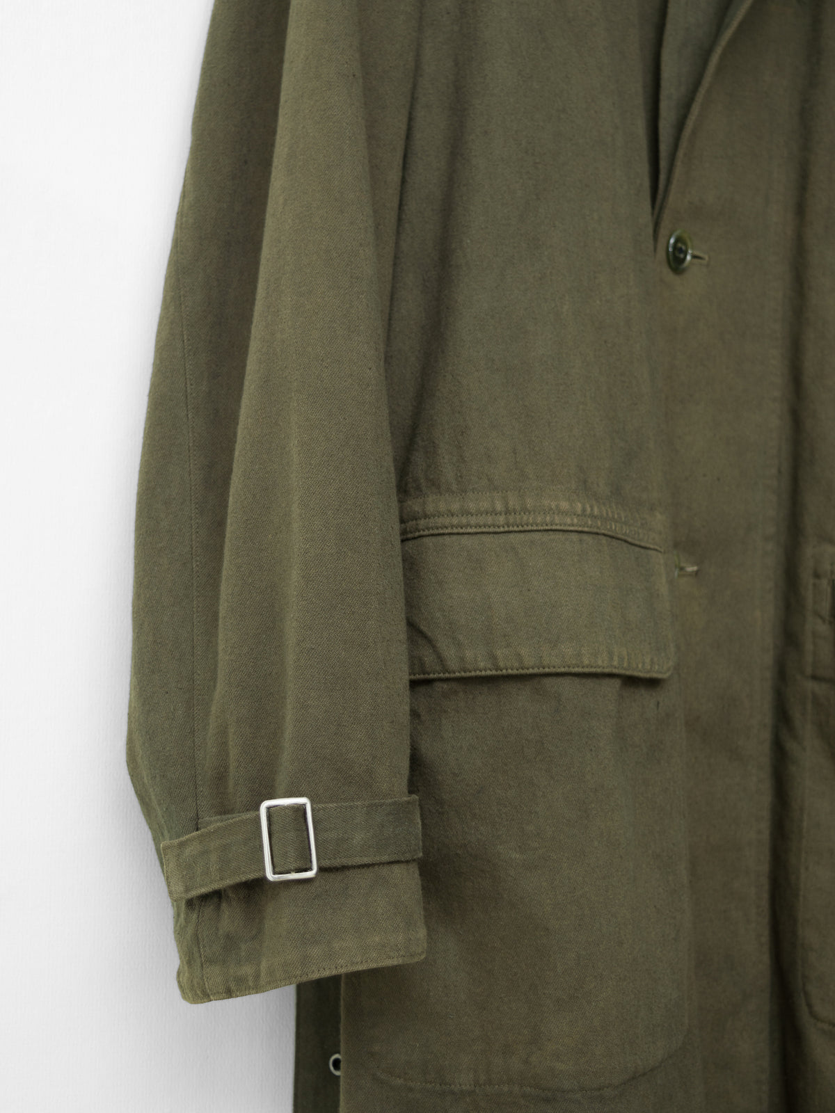 A/W 03 Garment Dyed Motorcycle Coat Olive Drab
