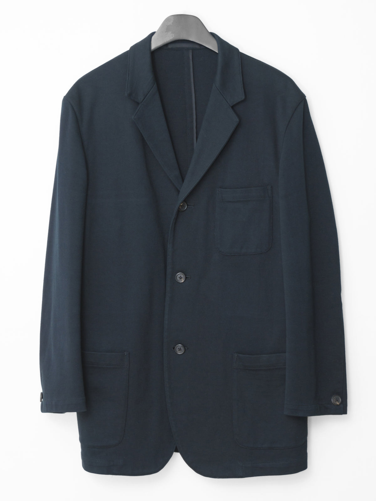 Knit Tailored Jacket Navy