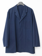 Hidden Placket Tailored Jacket Blue