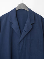 Hidden Placket Tailored Jacket Blue