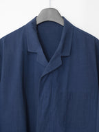 Hidden Placket Tailored Jacket Blue
