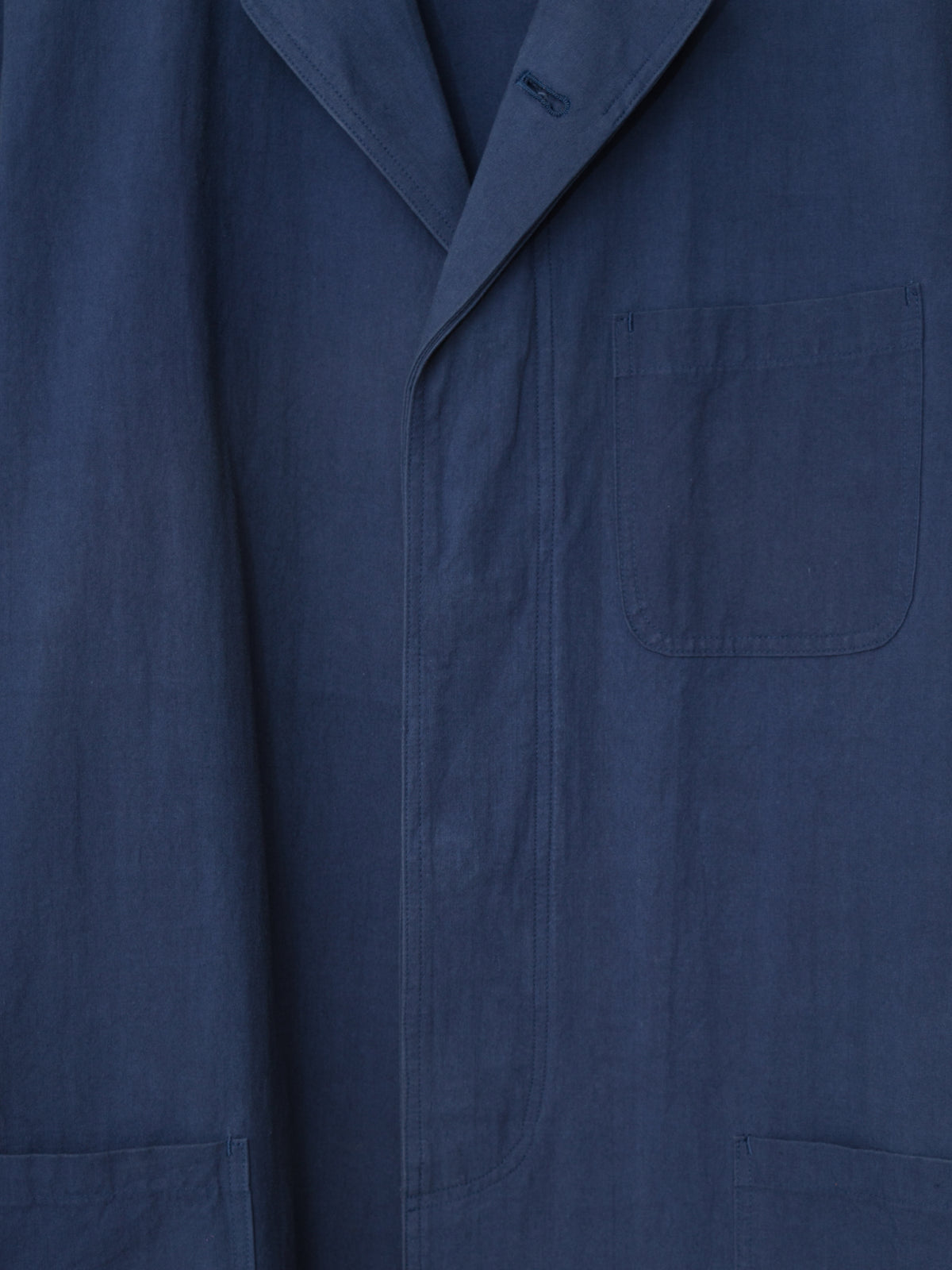 Hidden Placket Tailored Jacket Blue