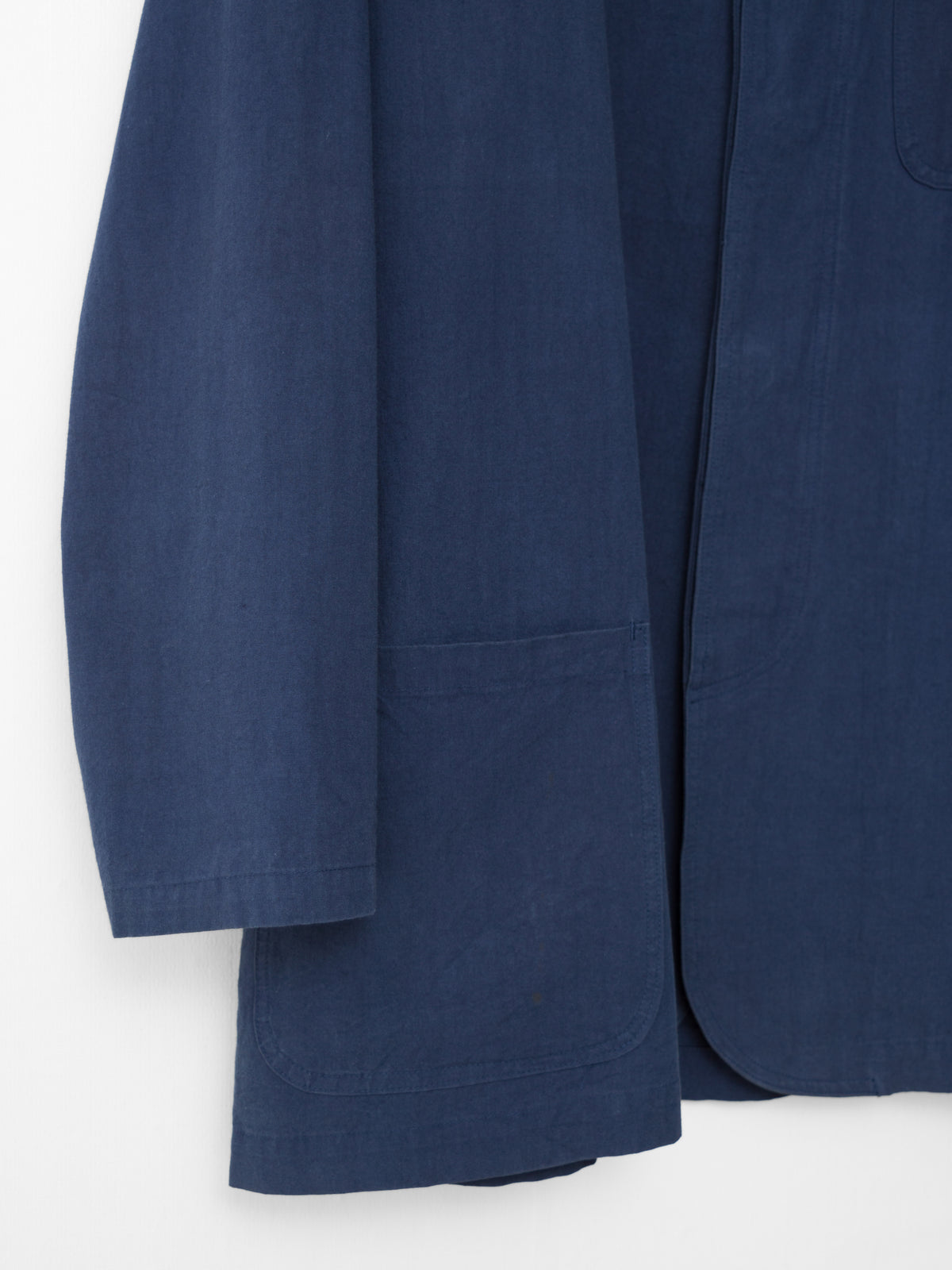 Hidden Placket Tailored Jacket Blue