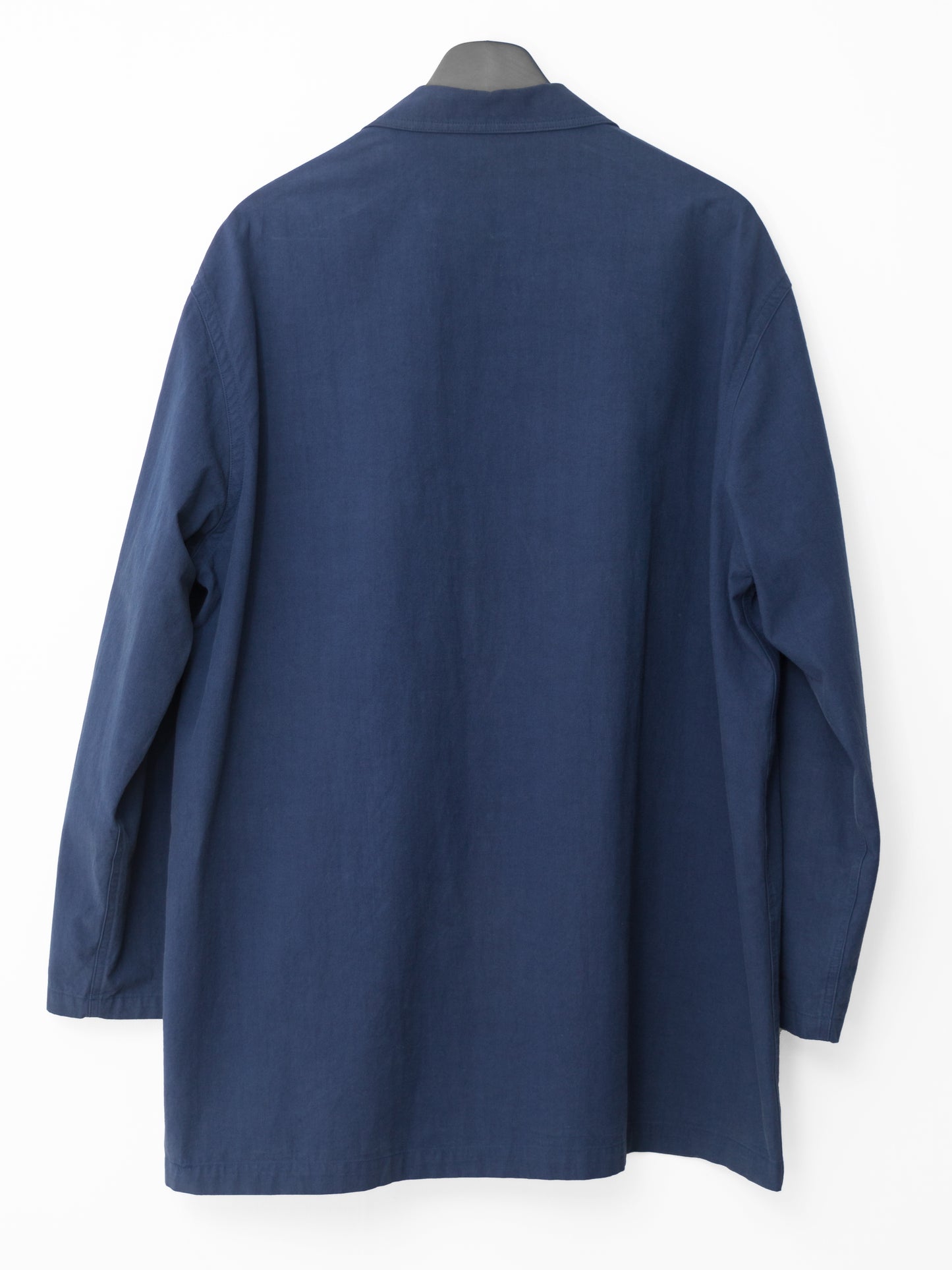 hidden placket tailored jacket blue ∙ cotton typewriter ∙ medium