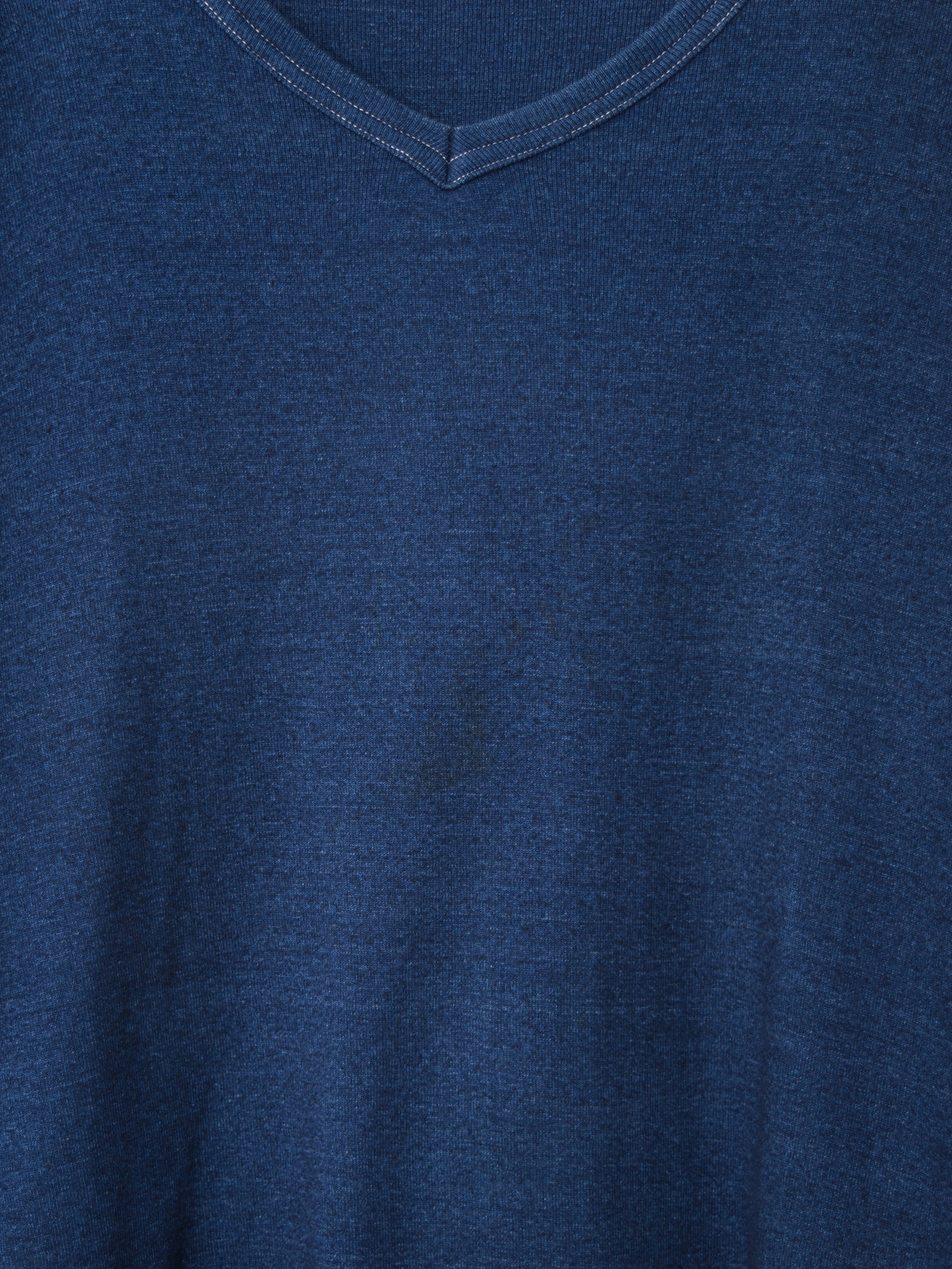 Garment Dyed V-neck Longsleeve Indigo