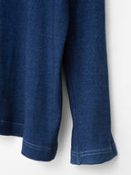 Garment Dyed V-neck Longsleeve Indigo