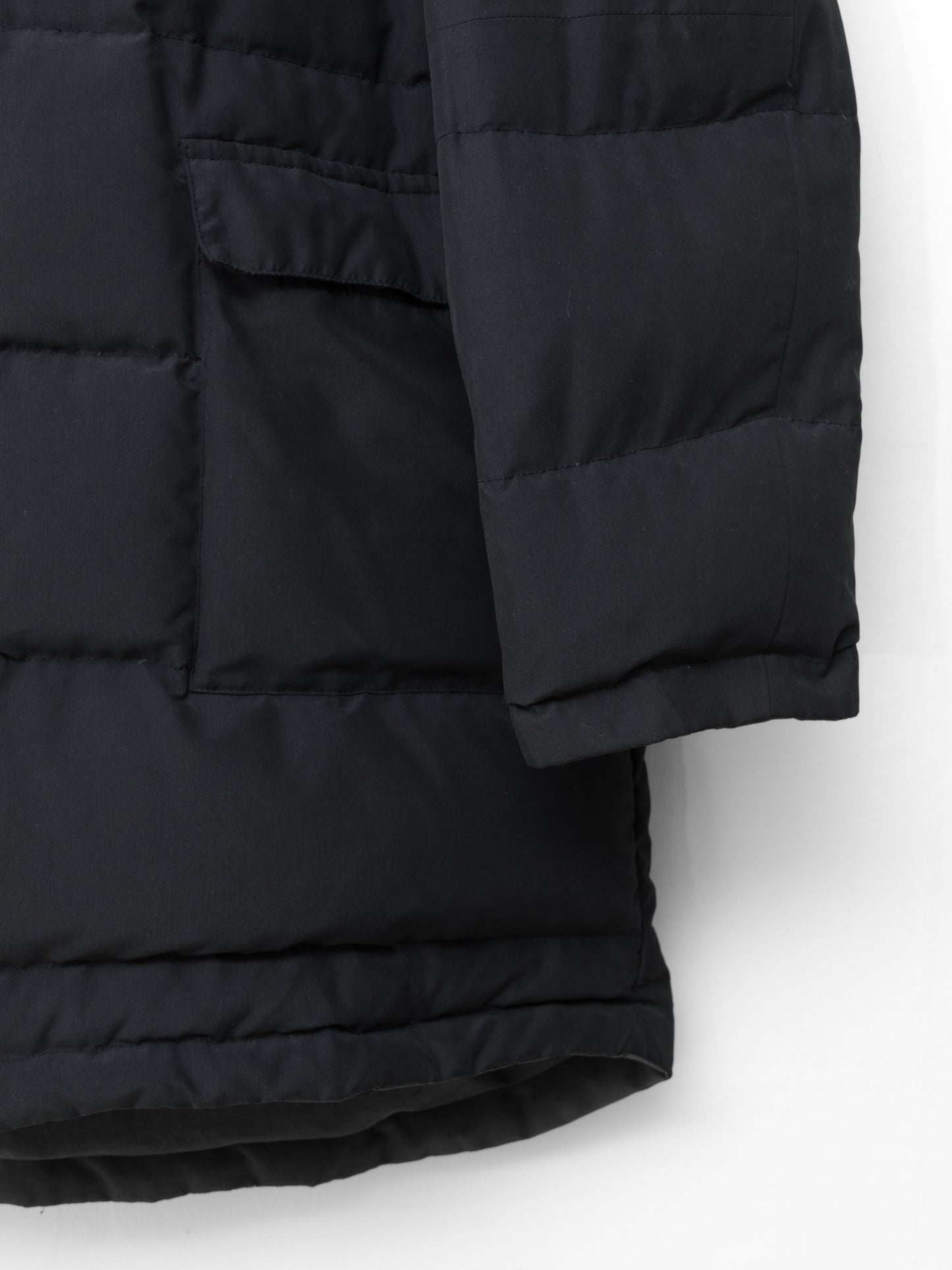 reversible hooded down jacket carbon black ∙ cotton nylon ∙ large