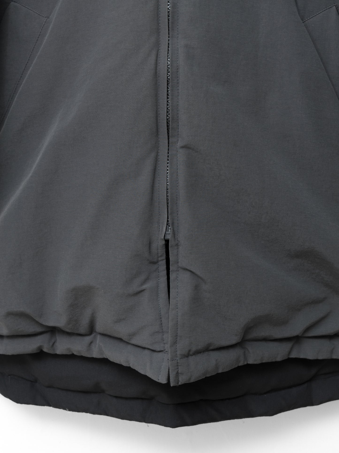 reversible hooded down jacket carbon black ∙ cotton nylon ∙ large