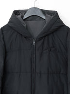 Reversible Hooded Down Jacket Carbon Black