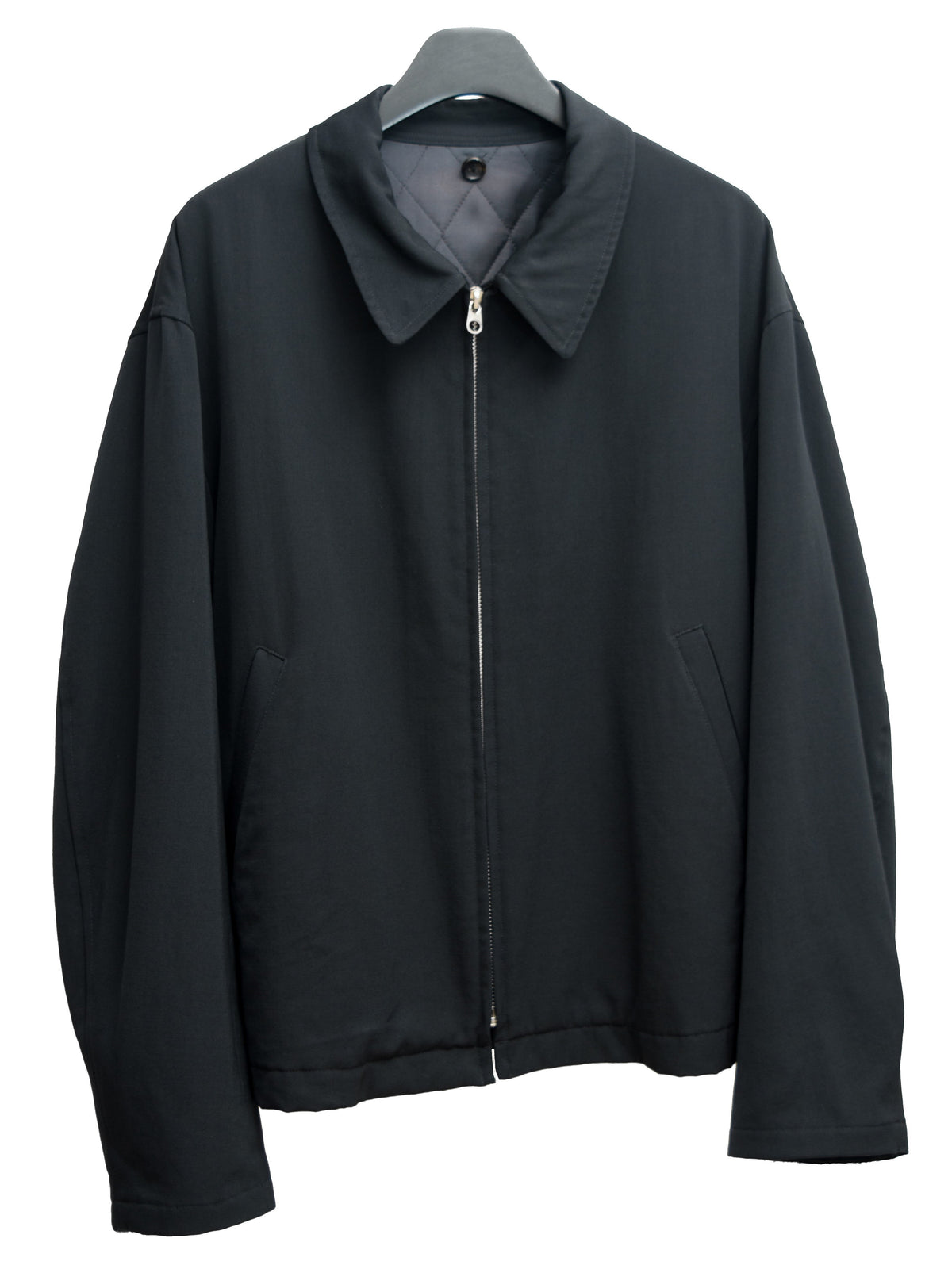 Fur Collar Blouson Black