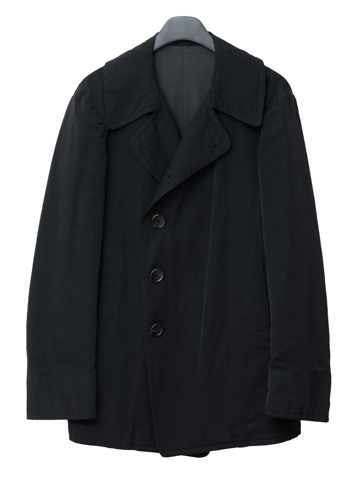 Double Breasted Military Jacket Black