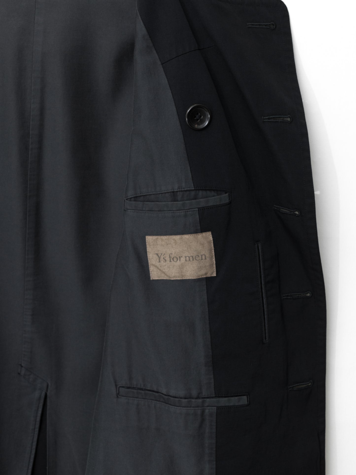 double breasted military jacket black ∙ wool linen ∙ medium