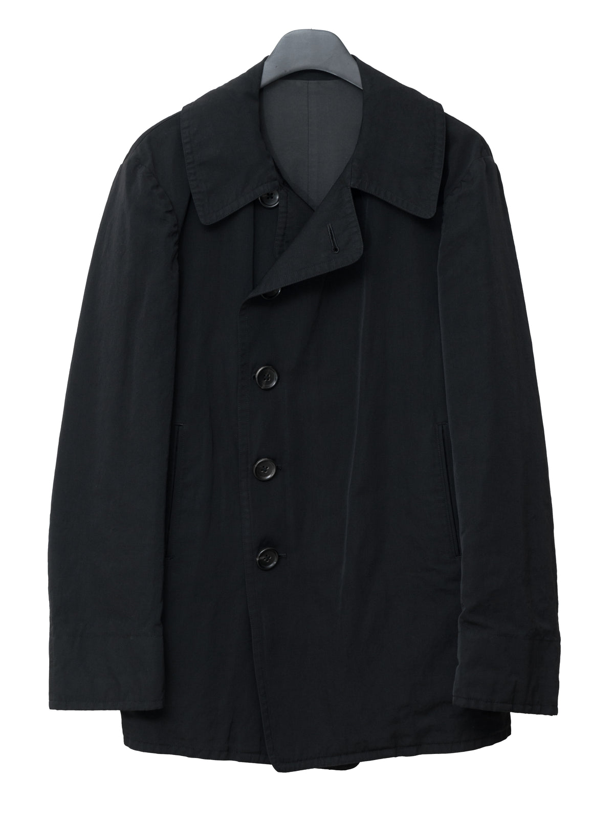 Double Breasted Military Jacket Black