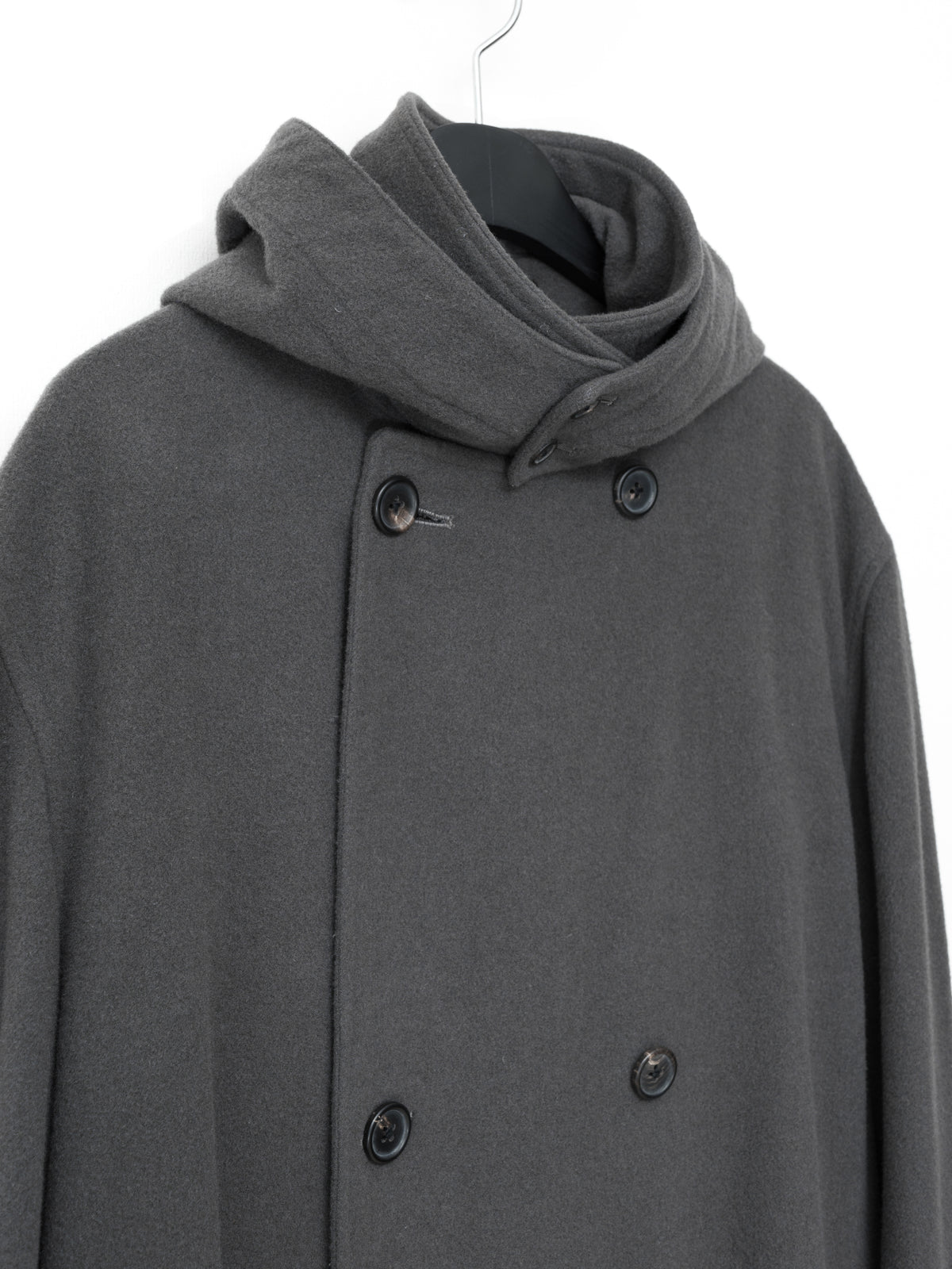 Hooded Tielocken Coat Pigeon Grey