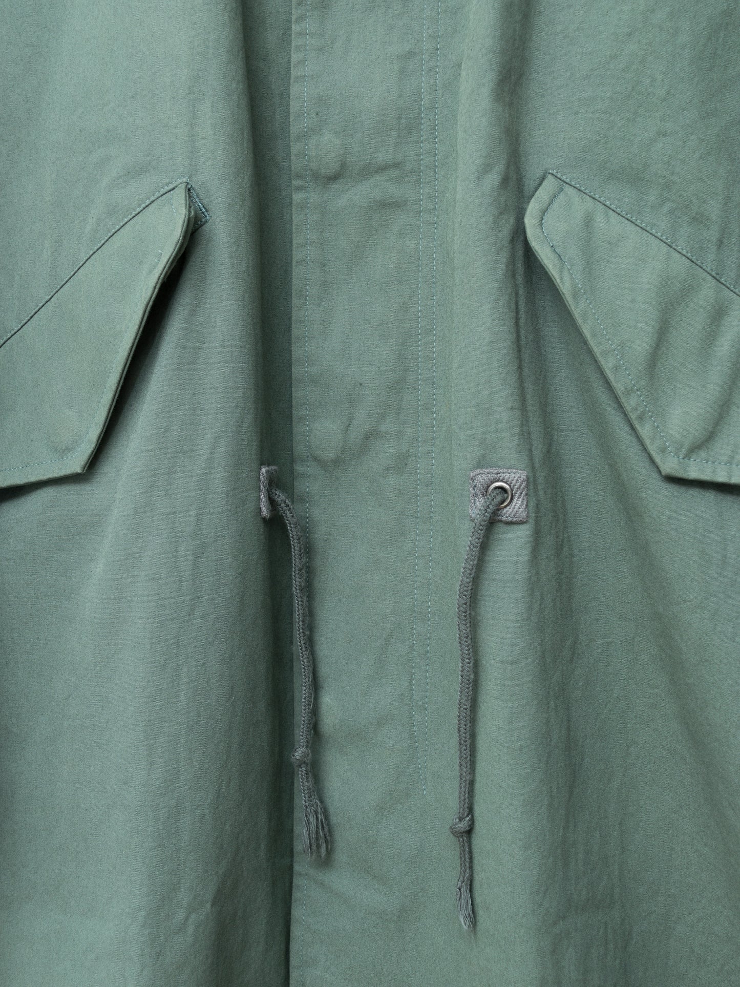 a/w 05 m-65 fishtail parka sage green ∙ poly cotton ∙ one size