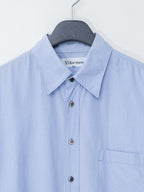 Micro Houndstooth Shirt Sax Blue