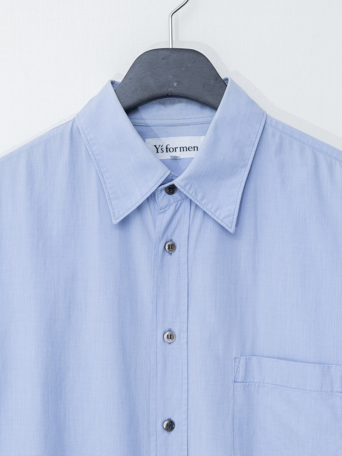 Micro Houndstooth Shirt Sax Blue