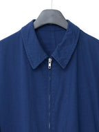 Bio Washed Double Zip Jacket Klein Blue