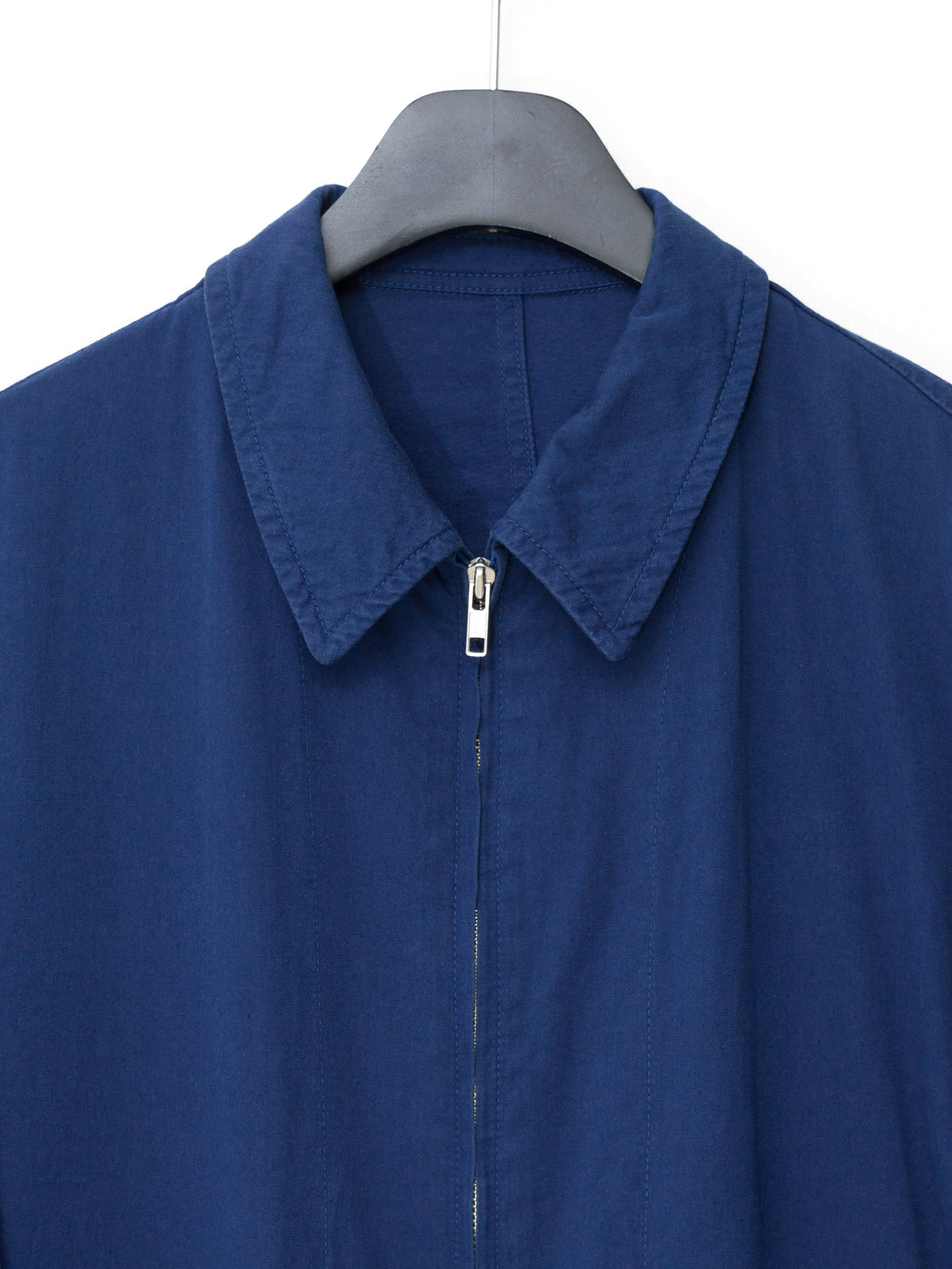 Bio Washed Double Zip Jacket Klein Blue