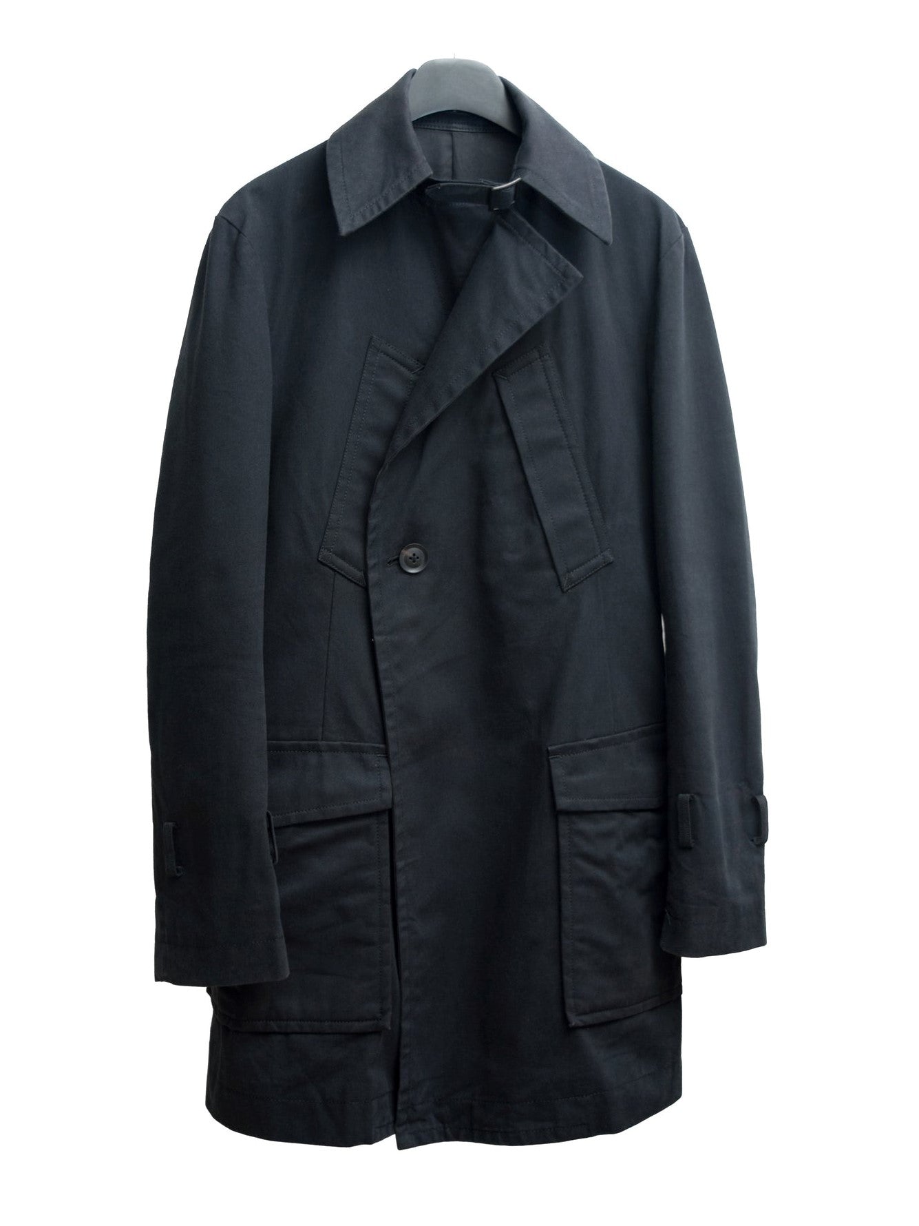 moto coat washed black ∙ cotton ∙ large